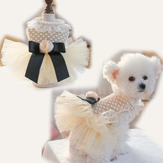 Áo Cho Chó Cho Shih Tzu Công Chúa Dễ Thương Tutu Váy Mùa Hè Chó Cưới Trang Phục Ren Peal Trang Trí Thú Cưng Đầm Có Nơ Sinh Nhật Quần Áo Cho Mèo