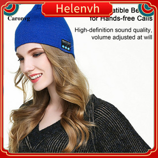 < Helenvh > Mũ tai nghe tương thích Bluetooth Winter Beanie có micrô và điều khiển âm lượng Mũ mùa đông ấm cúng với tai nghe không dây Mic Điều khiển âm thanh Hifi cho Đông Nam