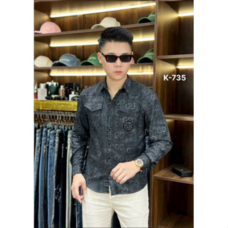    HÀNG CAO CẤP   Áo sơ mi nam tay dài  có 2 túi ngực  họa tiết in nổi  chất liệu kaki co giãn  thấm hút mồ hôi 