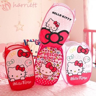 Giỏ đựng đồ giặt lưới HARRIETT, Giỏ đựng quần áo bẩn bằng vải Polyester có thể gập lại, Giỏ phân loại bẩn Dung tích lớn Giỏ đựng quần áo hoạt hình dễ thương Giỏ đựng quần áo