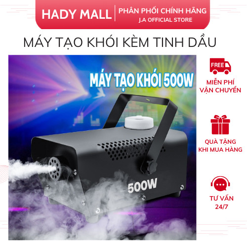 Máy Tạo Khói, Phun Khói Sân Khấu Phòng Karaoke Phòng Bay Cao Cấp 500W Tặng Kèm Nước Tinh Dầu (HADY MALL)