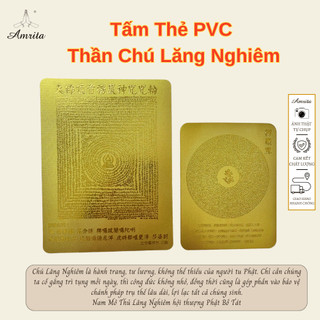 Tấm thẻ pvc thần chú lăng nghiêm - amrita