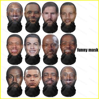 Yb2 Kobe James Jordan Curry Ngộ nghĩnh Mặt Đầm Giả Ngôi Sao balaclava Mặt nạ Mbappe Cristiano Ronaldo Lionel Messi Mũ Đội Đầu