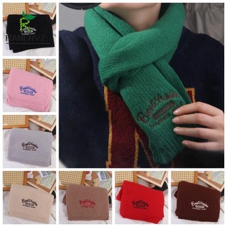 Ranervz voi khăn choàng len / khăn choàng cashmere dày thêu chữ phong cách hàn quốc cho nam / nữ