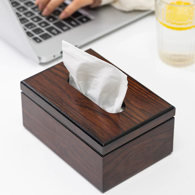Hộp Đựng Khăn Giấy Để Bàn Bằng Gỗ Cao Cấp Trang Trí Nhà Cửa Sang Trọng