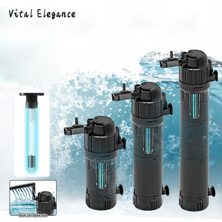 Vital Elegance Hệ thống lọc bể cá khử trùng tia cực tím sản xuất oxy ba trong một máy bơm nước bể cá im lặng có bộ lọc
