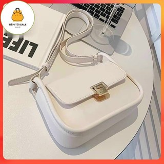 Túi xách đeo chéo trơn basic, túi kẹp nách đeo vai da lì phong cách Hàn Quốc 4 màu cực xinh size 20-T067