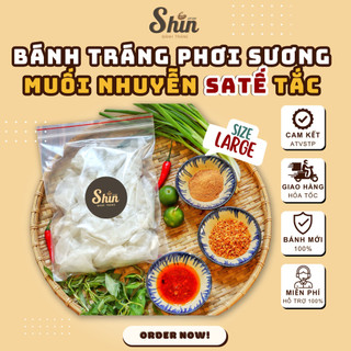 Bánh Tráng Muối Nhuyễn Phơi Sương Satế Tắc túi Zip L