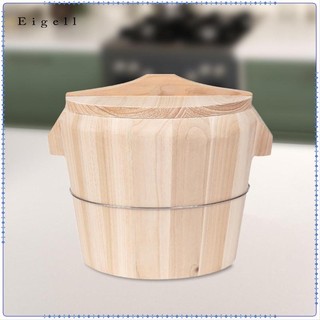 Bát cơm Sushi Xô hấp cơm có nắp Bát cơm tròn hấp bằng gỗ