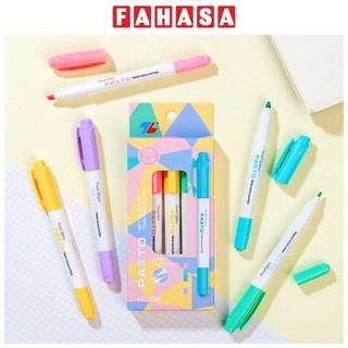 Hộp 5 Bút Dạ Quang Pastel 2 Đầu Pazto - Thiên Long HL-016