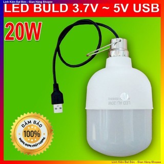  Bóng đèn LED USB 5V-20W sáng trắng và sáng trắng ấm vàng  hàng chính hãng  BH 12 Tháng  - HCM 