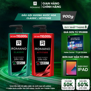 Dầu gội Romano hương nước hoa Classic / Attitude 900g