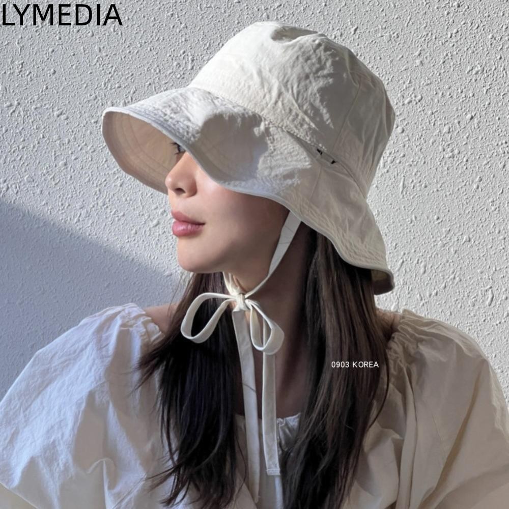 LYMEDIA chống nắng, Mũ chắn gió mỏng Mũ ngư dân, Mũ che nắng màu trơn thông thường Mũ ngoài trời