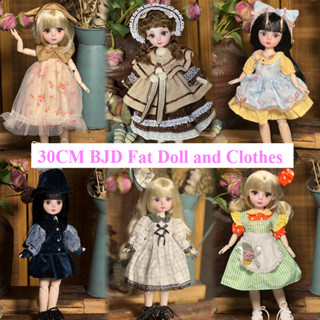 Búp Bê Bé Gái BJD 30cm Di Động Khớp Làm Đẹp Trang Điểm Búp Bê Thời Trang Đầm Bé Gái Quà Tặng Đồ Chơi