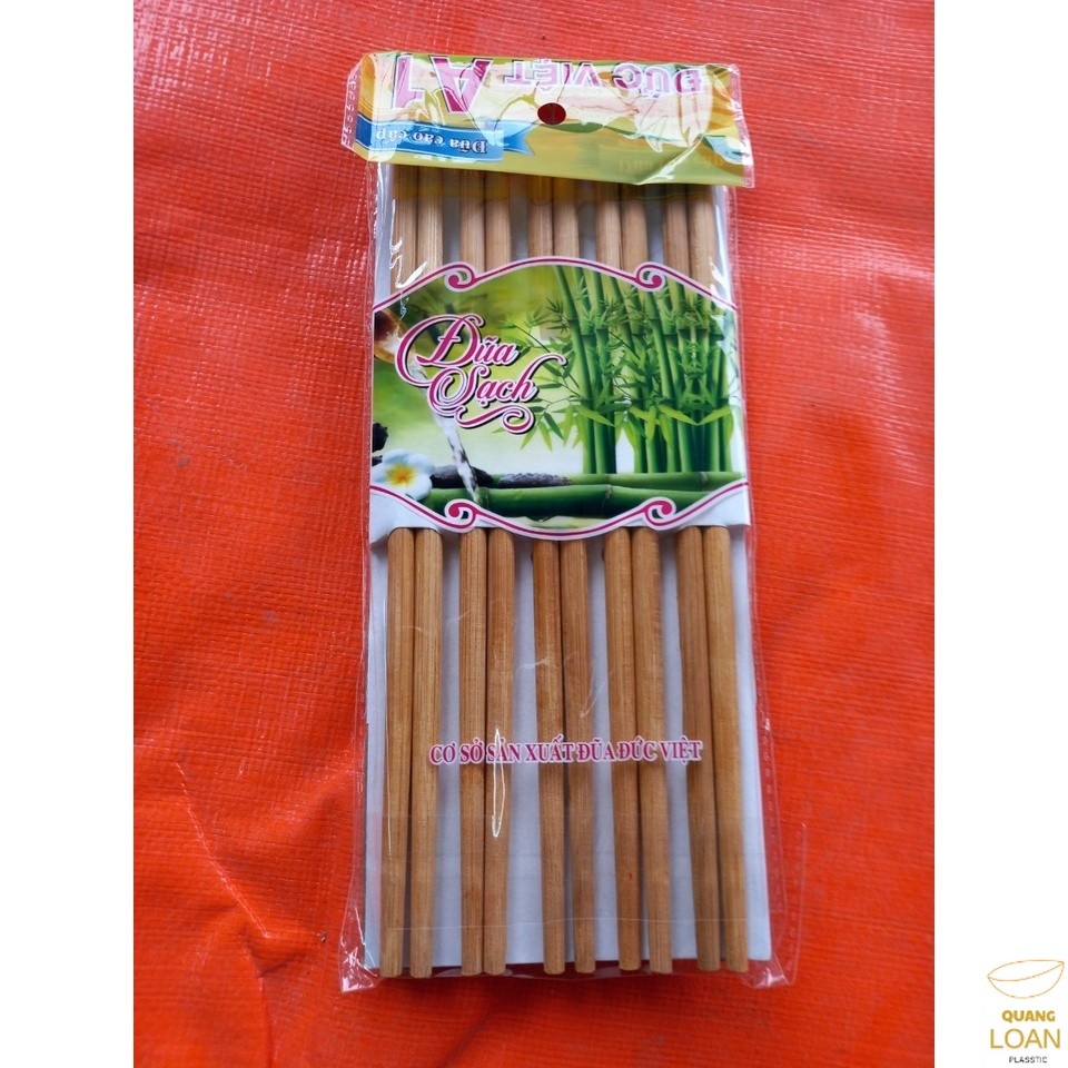 Vỉ 10 đôi đũa tre kháng khuẩn (LOẠI ĐŨA TRE)