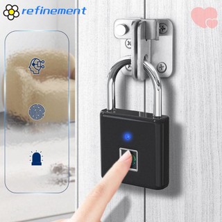 Refinement Khóa mật khẩu vân tay, Ổ khóa vân tay thông minh chống trộm di động, Ổ khóa vân tay sạc USB chống nước sáng tạo