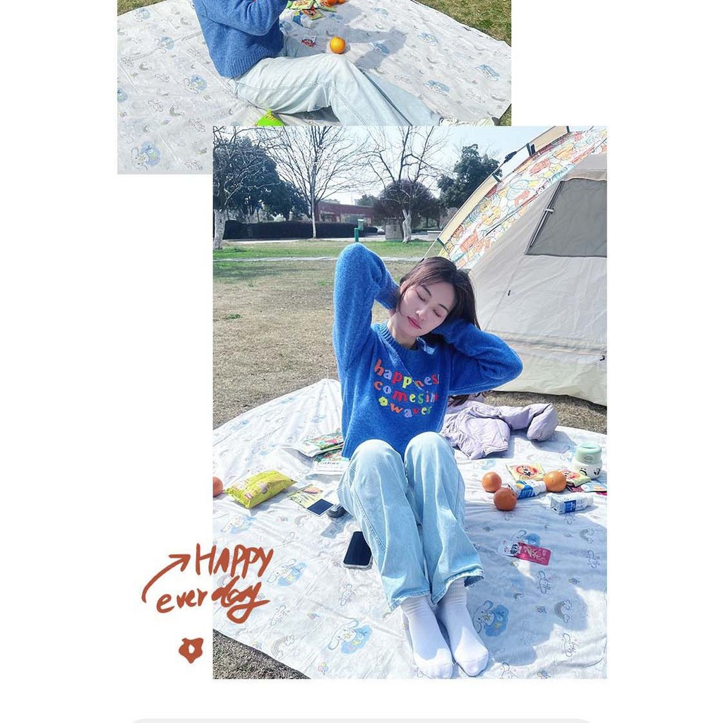 Thảm dã ngoại dùng một lần thảm trải sàn lò xo di động chống ẩm ngoài trời Thảm cắm trại gió Dã Ngoạ