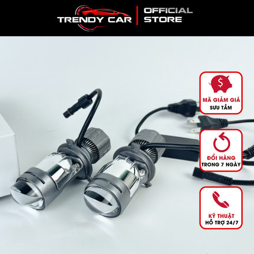 Bi led mắt ếch mini A82 Pro ánh sáng trắng 6000K chân H4, H7, H11 điện 12V-24V phù hợp mọi xe con, x