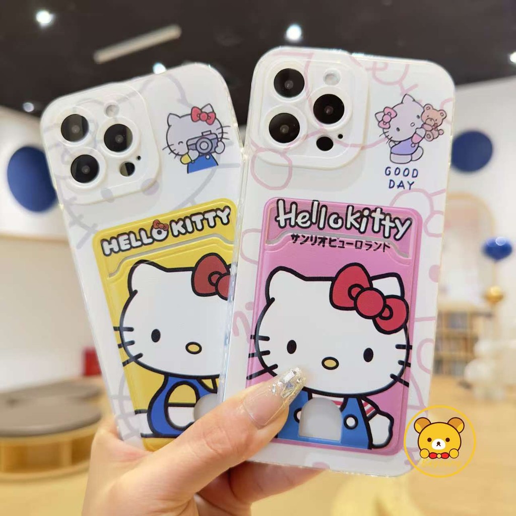 Vỏ gói thẻ Hello Kitty dễ thương cho Infinix Zero 30 5G X Neo Zero X Pro Smart 8 7 itel RS7 Vỏ hoạt 