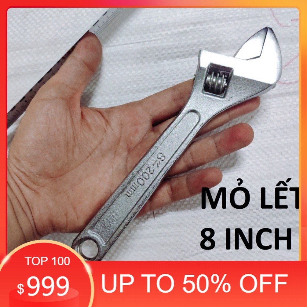 [RẺ NHẤT] Mỏ lết thép trắng 8 inch (200mm) [GIÁ TỐT]