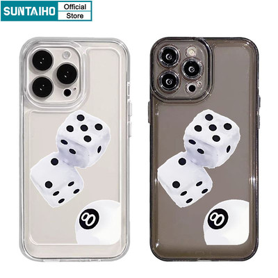 Suntaiho Ngộ nghĩnh Vỏ Độc Đáo Họa Tiết Bida Ốp lưng Iphone 15 14 13 12 11 Pro Max IP 7 8 Plus Iphon X Xs XR Xs Max TPU Mềm Cao Cấp Chống Sốc Ốp Lưng