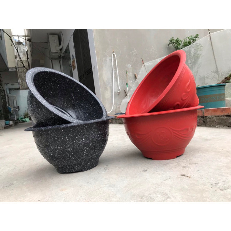[FreeShip] [Combo 10 chậu]Chậu nhựa trồng cây Phúc lộc thọ T48 , chậu trồng hoa cây cảnh  remoingay.