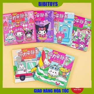  Đồ chơi bóc dán nam châm từ tính Kuromi Sanio, đồ chơi nhập vai, thay đồ ngôi nhà Kuromi, Cinnamoroll, Pochaco