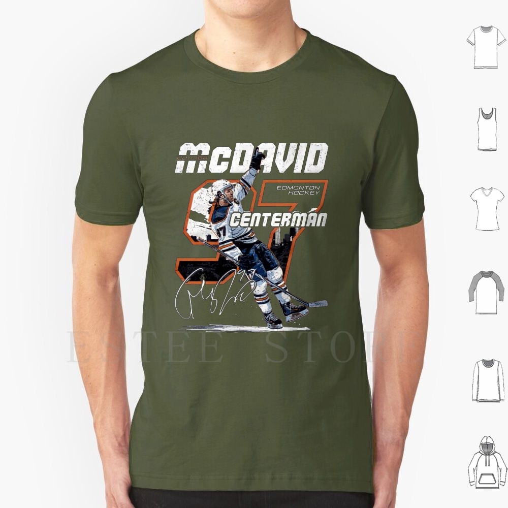 Connor McDavid Dành Cho Người Hâm Mộ Áo Cotton Nam DIY In Khúc Côn Cầu Oilers Connor McDavid Edmonto
