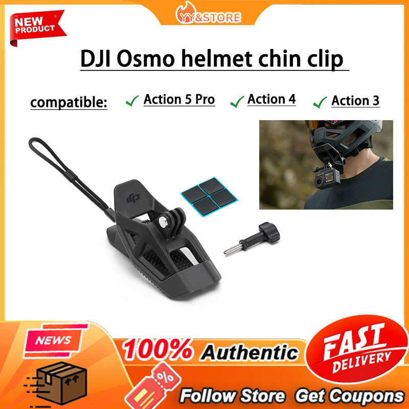 Kẹp cằm mũ bảo hiểm DJI Osmo Tương thích với phụ kiện máy ảnh Osmo Action 5 Pro & Osmo Action 4 / 3