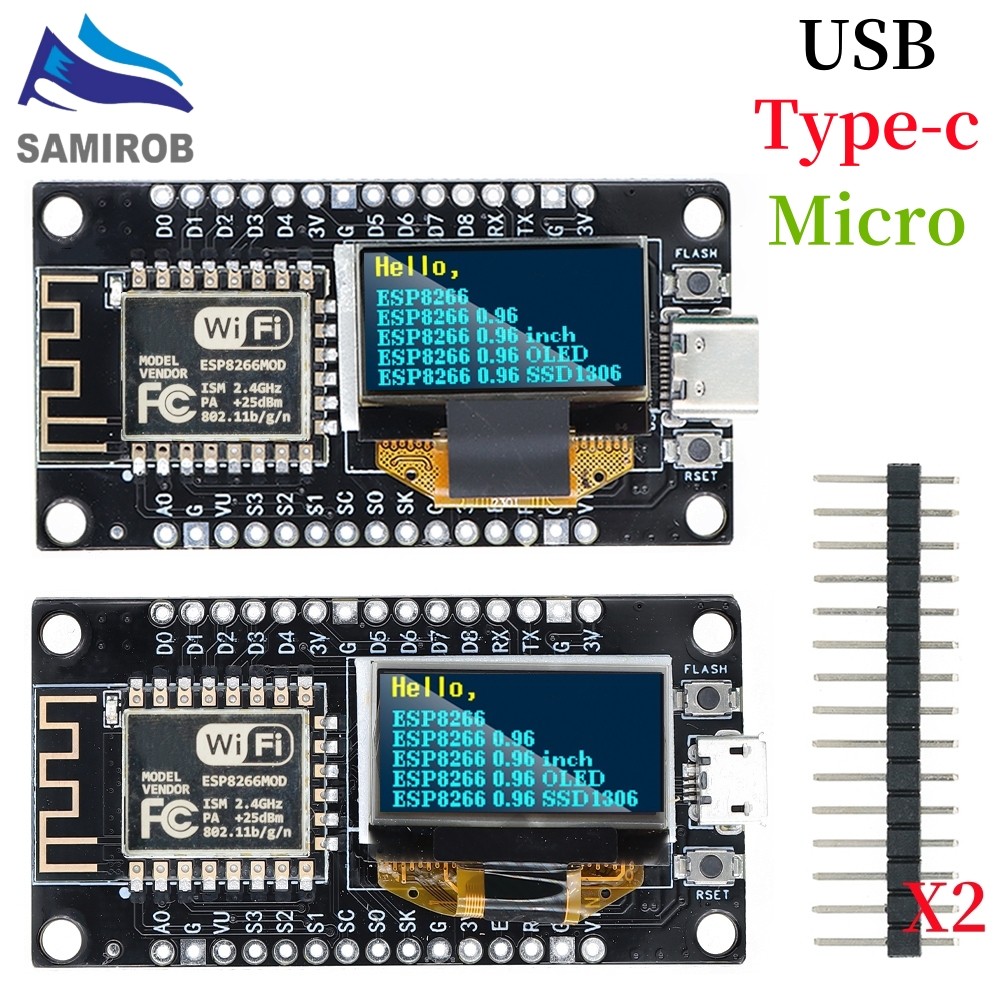 Bảng Mạch Phát Triển nodemcu esp8266 Màn Hình oled 0.96 inch ch340 Chuyên Dụng Cho arduino ide / mic