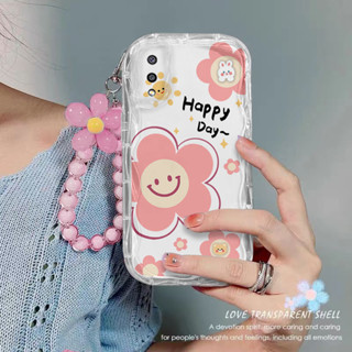  Ốp lưng Samsung A02 M02 điện thoại trong suốt CASE hoa Dây treo hạt Vỏ điện thoại chống sốc trong suốt 