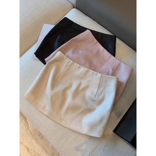 Váy ngắn satin nhăn nheo Jiashucheng, chân váy Dễ phối khí chất chống chói kiểu mỏng mùa hè cho nữ, chân váy chữ A tôn dáng gầy cạp cao