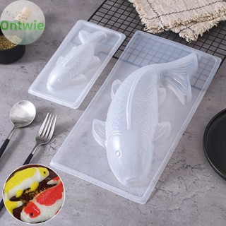 Ontwie Khuôn Cá 3D Koi Hình Cá Bánh Nhựa Chocolate Thạch Khuôn Xà Phòng Khuôn Nướng Bánh VN