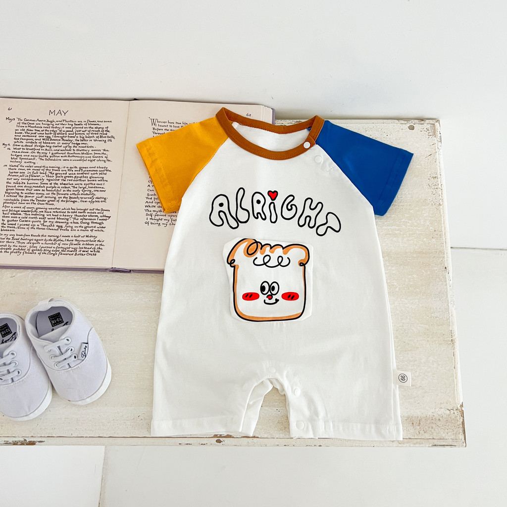 Áo Liền Quần Cho Bé Quần Áo Mùa Hè Tay Ngắn Jumpsuits Bbay Bé Trai Bé Gái Hoạt Hình Body 0-2 Tuổi Bé Onesie