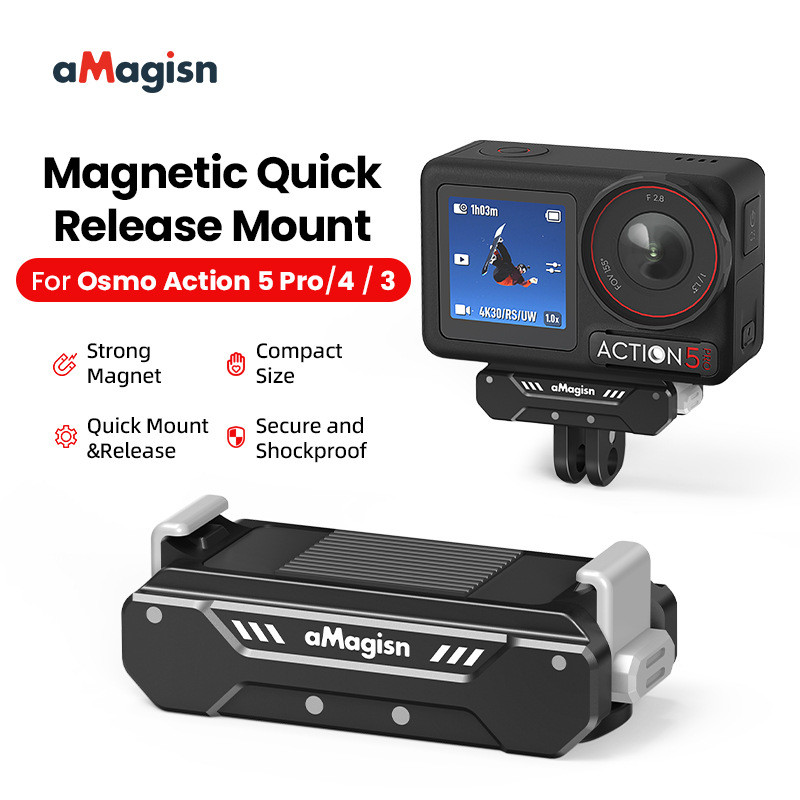 Dành cho DJI Osmo Action 5 Pro Bộ chuyển đổi phát hành nhanh từ tính bằng kim loại cho DJI Osmo Acti