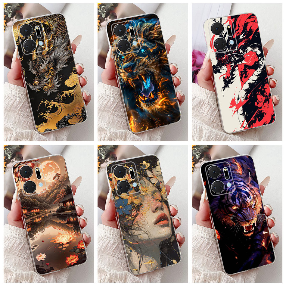 Dành Cho Honor X7a RKY-LX2 / Honor X7 CMA-LX2 Vỏ Tranh Rồng Mát Mới HonorX7a X7 Vỏ Điện Thoại TPU Si