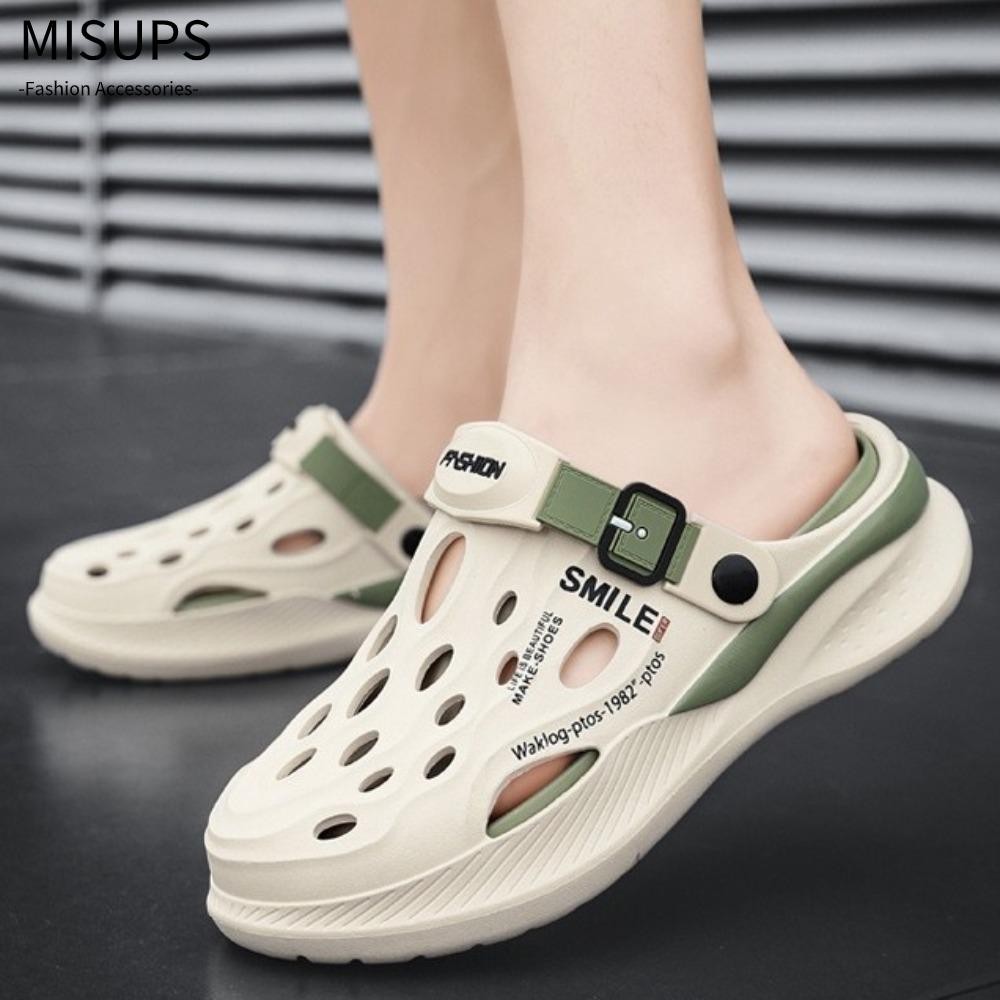 Dép nam MISUPS, Dép đế dày thoải mái, Dép đế dày mềm mại chống trượt Unisex Đi biển mùa hè