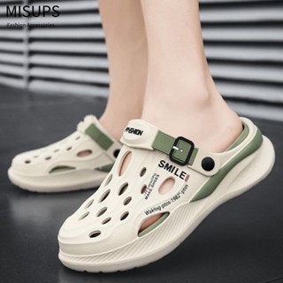 Dép nam MISUPS, Dép đế dày thoải mái, Dép đế dày mềm mại chống trượt Unisex Đi biển mùa hè