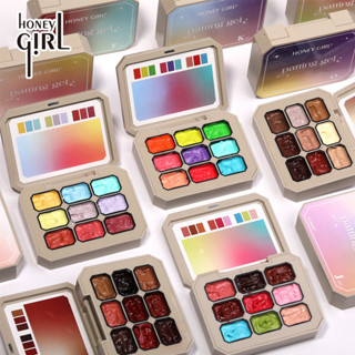  Sét gel vẽ Sơn nén dặm Ombre sét 9 màu Gel vẽ omber 