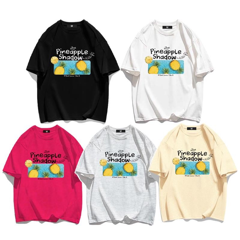 GENZ STUDIO Áo phông trơn form suông rộng vải cotton 1.26