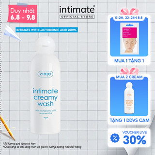 Dung Dịch Vệ Sinh Phụ Nữ Intimate With Lactobionic Acid ZIAJA Giúp Khử Mùi, Tăng Đàn Hồi Cho Da 200ml