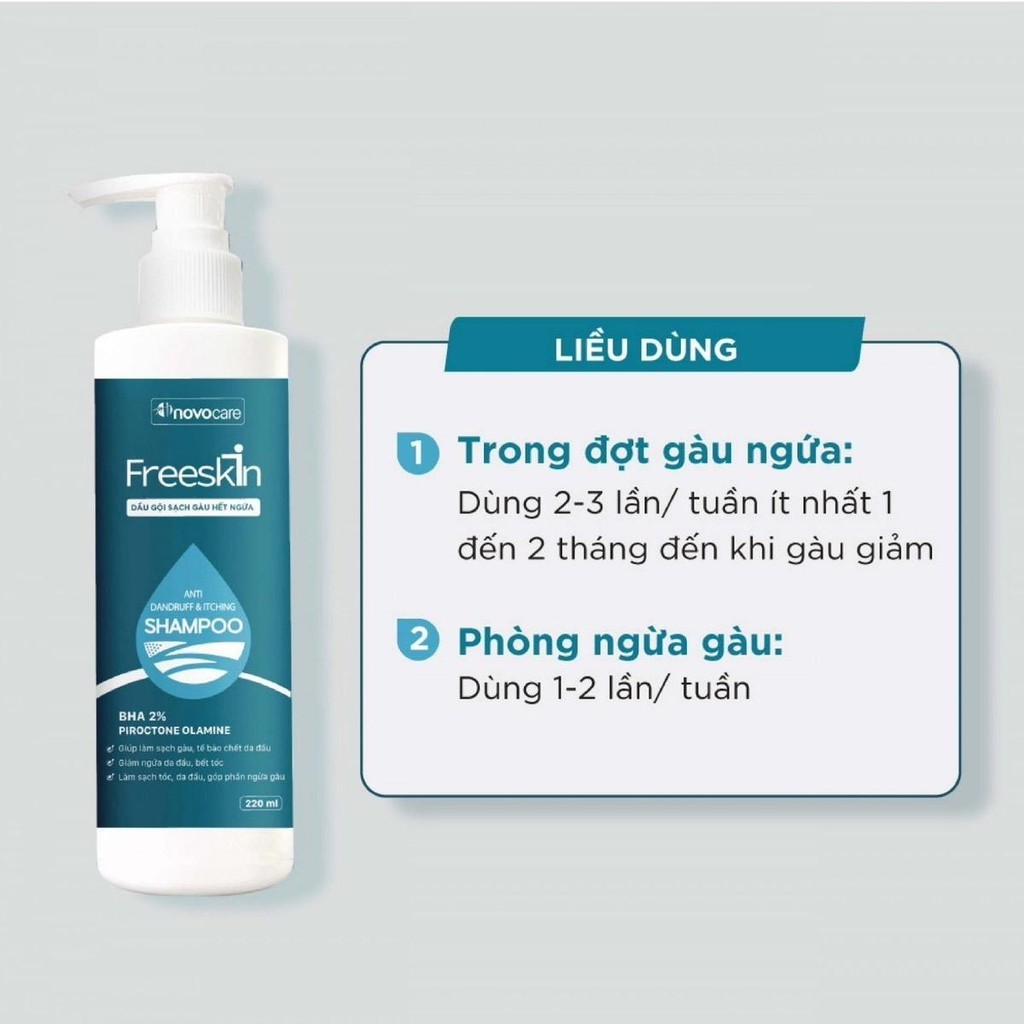 Dầu gội sạch gàu hết ngứa Freeskin Anti – Dandruff & Itching chai lớn 220ml Dưỡng Tóc