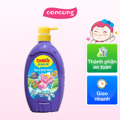 Sữa tắm gội toàn thân cho bé từ 2 tuổi Carrie Junior hương Tinh chất sữa 700g