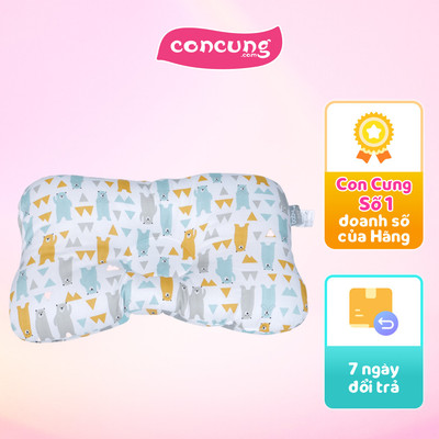 Gối thoáng khí baby&I họa tiết chú gấu - Xanh