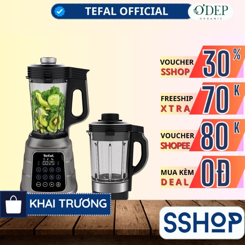 Máy nấu sữa hạt Tefal Chính hãng, xay nấu nóng lạnh đa năng hút chân không BL967B66/ BL83SD66 - SSHO