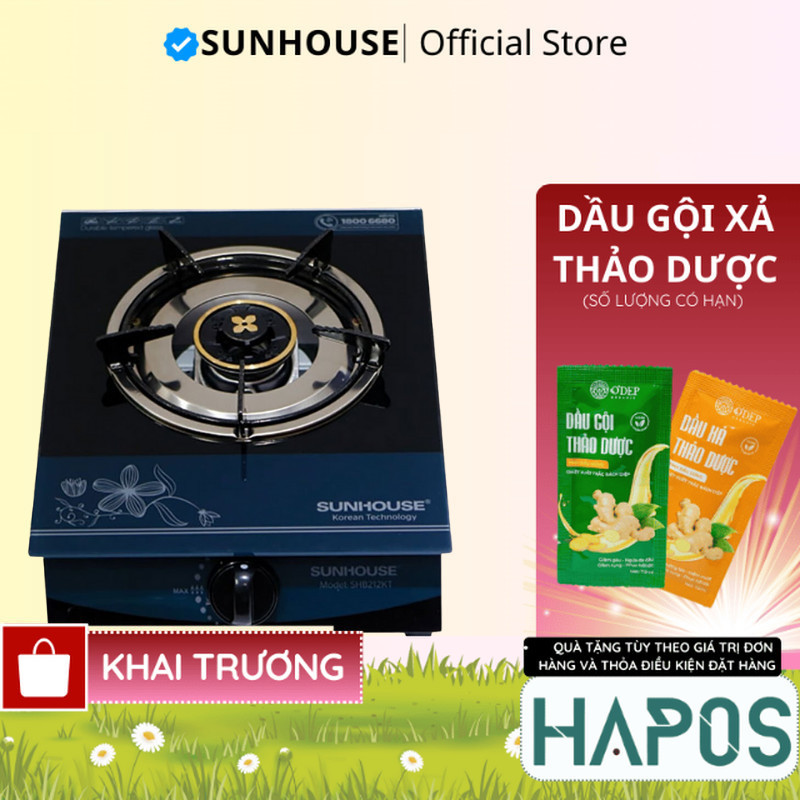 BẾP GAS ĐƠN SUNHOUSE SHB212KT - bảo hành 1 năm - HAPOS OFFICIAL