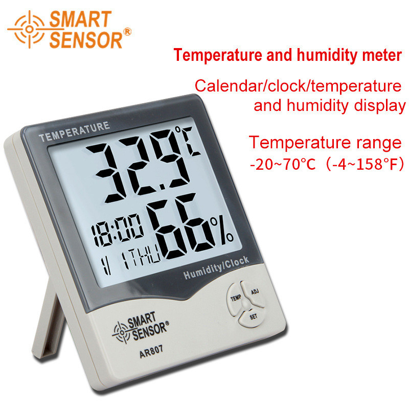 Xima AS807 Đồng hồ đo nhiệt độ và độ ẩm điện tử dọc có độ chính xác cao treo tường để sử dụng trong 
