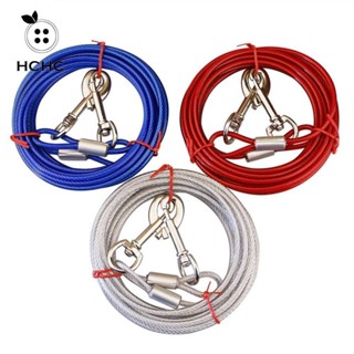 Dây Xích Cho Chó HCHC Bền 3 / 5 / 10 Mét Cho Hai Chó Dây Thép Có Lớp Phủ PVC Dây Xích Cáp Thú Cưng Mạnh Mẽ