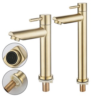 Vòi lạnh vàng chải cổ điển thanh lịch cho bồn tắm làm bằng thép SUS304