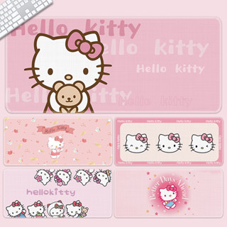 Hello Kitty Quá Khổ Để Bàn Vải Miếng Lót Chuột Bé Gái Màu Hồng Bàn Phím Miếng Lót Trang Trí Đường May Sanrio Dễ Thương Có Thể Giặt Nam Hello Kitty Sinh Viên Dày Máy Tính Miếng Lót Chuột Lớn